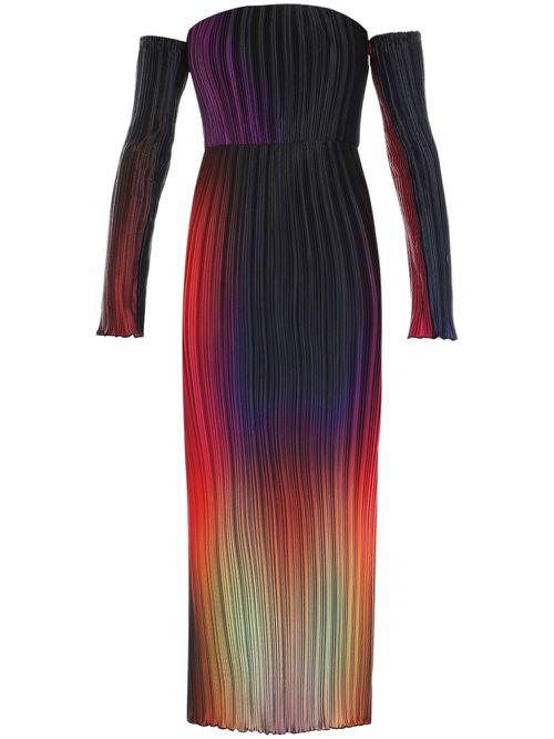 Gatsby gradient-effect gown - Black