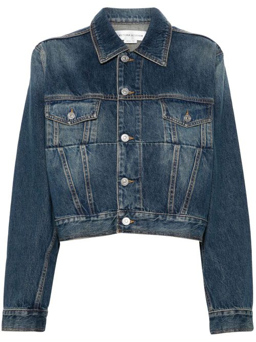 Cropped denim jacket - Blue