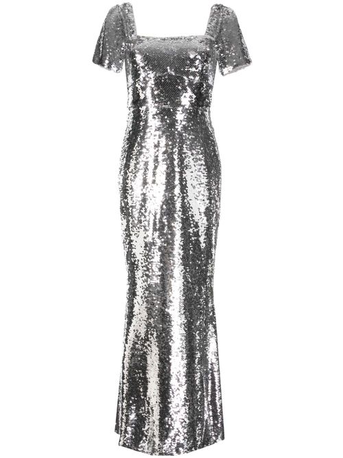 Sequinned maxi dress - Silver