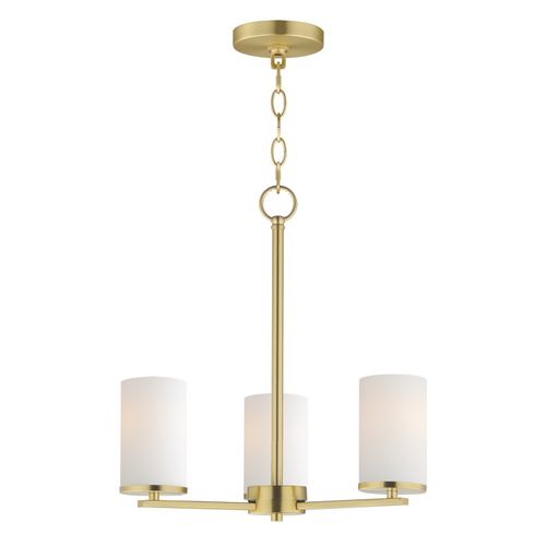 Satin Brass Chandelier from the Lateral Collection