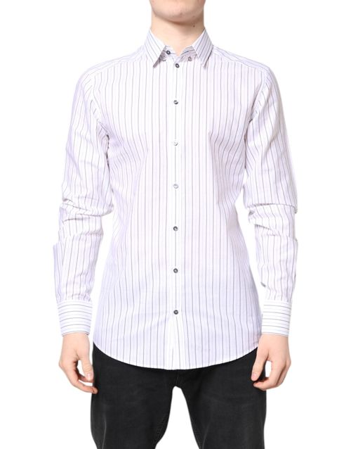 Striped Cotton Shirt — White