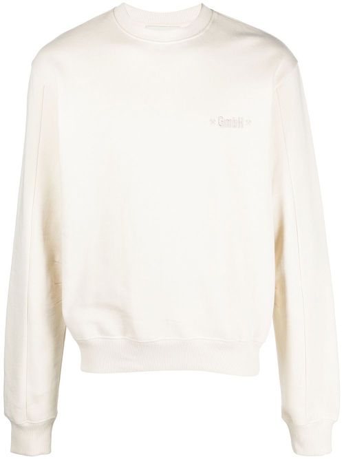 Berg logo-embroidered organic sweatshirt - Neutrals