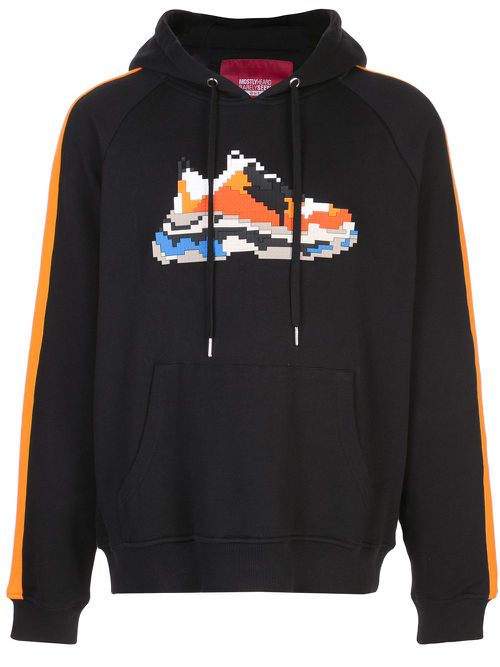 Vibrant Wave raglan hoodie - Black