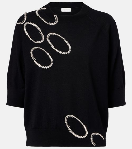 Embellished wool sweater