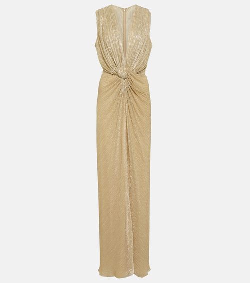 Costarellos Zuri ruched sequined midi skirt