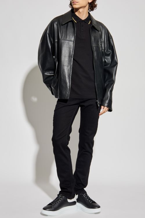 Jeans With Tapered Legs, Men's, Black