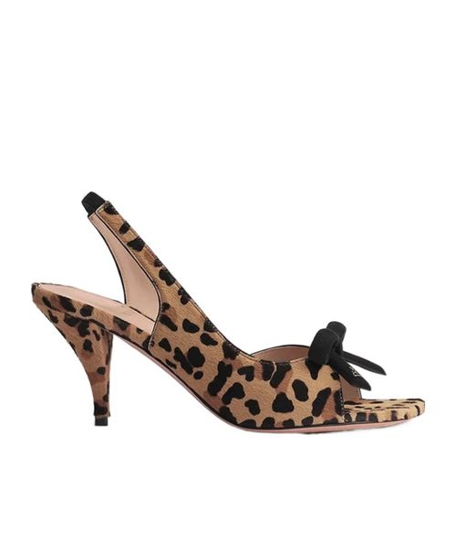 Bow Heeled Slingback Sandal