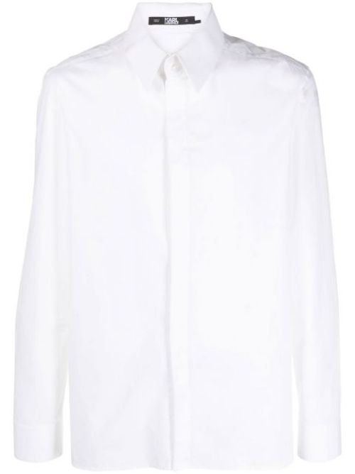 Collared poplin shirt