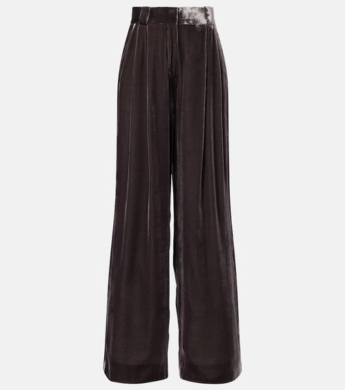 Blazé Milano Husi velvet wide-leg pants