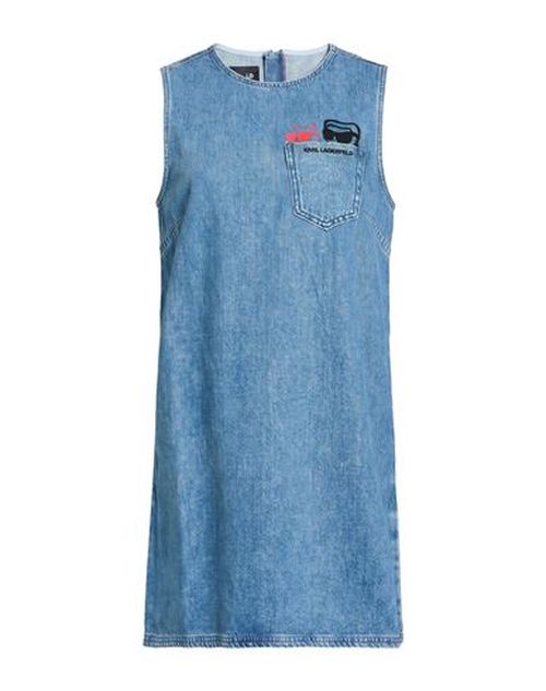 Woman Mini dress Blue Size L Cotton