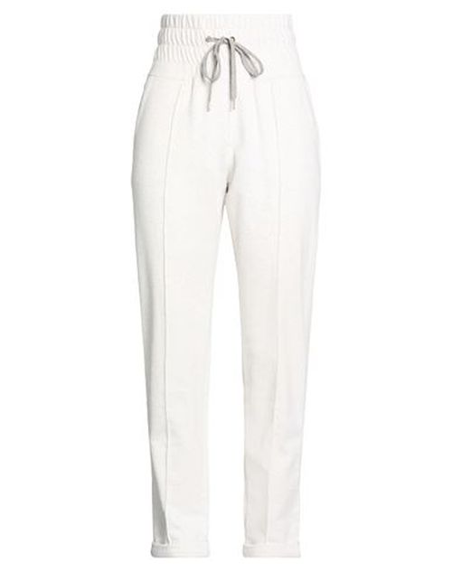 Woman Pants Ivory Size L Cotton, Wool, Viscose, Cashmere