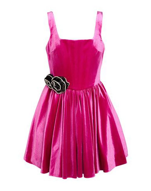 Woman Mini dress Fuchsia Size 6 PES
