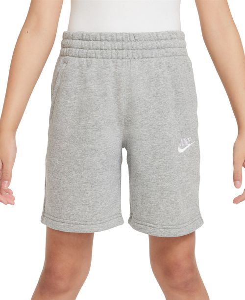 "Big Kids Sportswear Club Fleece French Terry 7"" Shorts - Dk Grey Heather/base Grey/white"