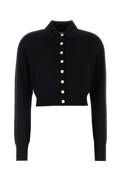 Virgin Wool Cardigan — Black