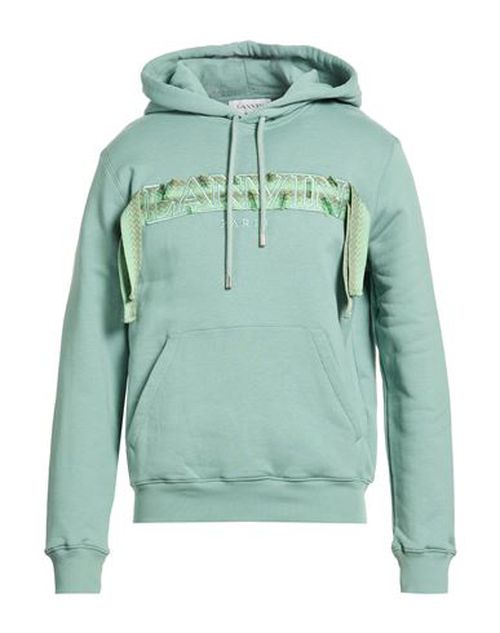 Man Sweatshirt Sage green Size M Cotton, Polyester