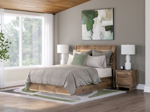Zadilyn Queen Panel Bed, Brown