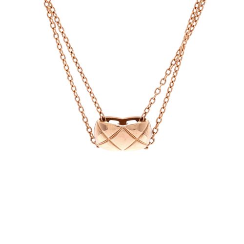 Coco Crush Double Chain Pendant Necklace