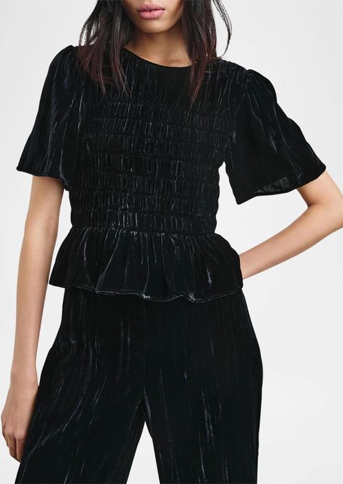 Rosie Top In Black Velvet