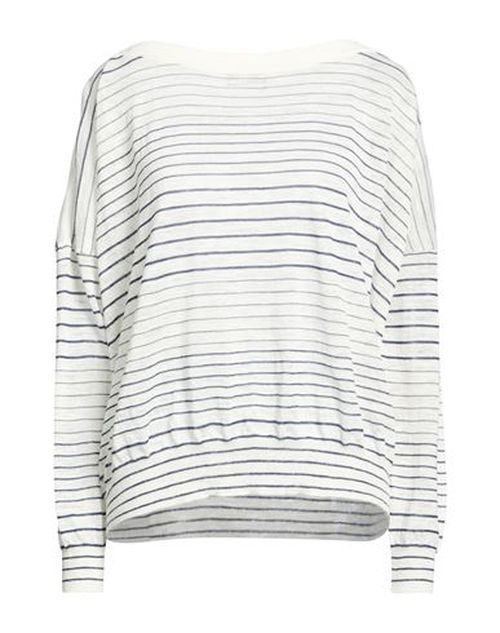 Woman Sweater White Size L Linen, Polyester, Cotton, Elastane