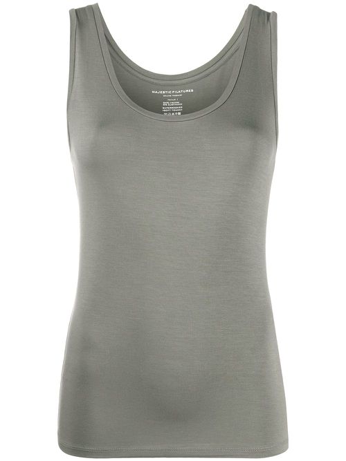 Majestic Filatures plain fitted tank top - Green
