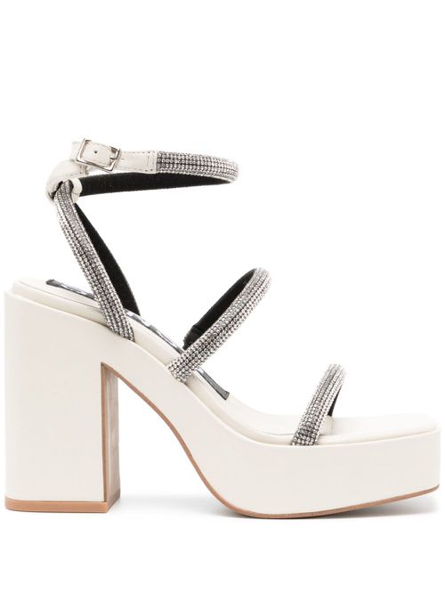 Yasmin II 120mm leather sandals - White