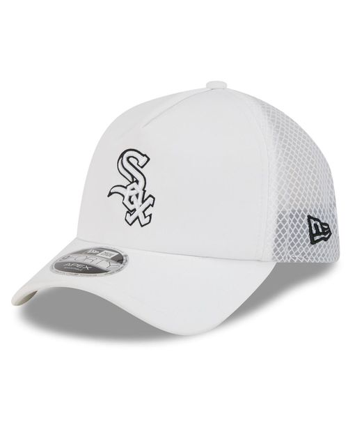 Men's White Chicago White Sox 2026 Batting Practice Apex 9FORTY Adjustable Trucker Hat - White