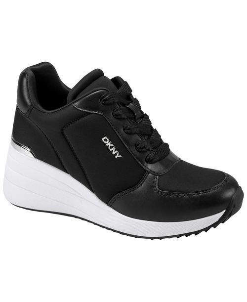 Women's Kalindi Lace-Up Wedge Sneakers - Black