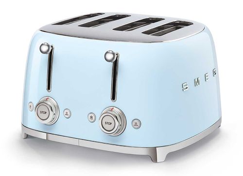 50's Retro Style 4-Slot Toaster in Pastel Blue
