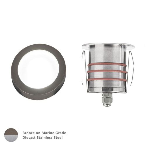 WAC Lighting 1-Light LED 2" 12V Indicator Light in Bronzed Stainless Stee