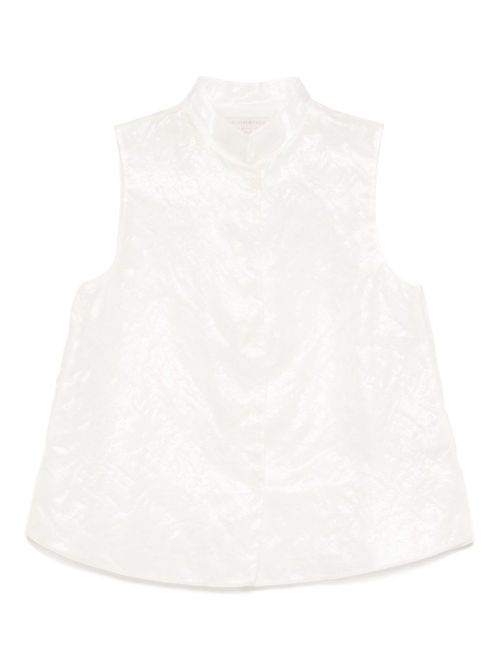 SHIATZY CHEN Mandarin-collar jacquard vest - White