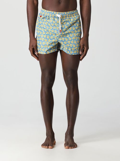 Swimsuit Men color Gnawed Blue