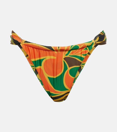 Faithfull Zinnia printed cotton beach cover-up
