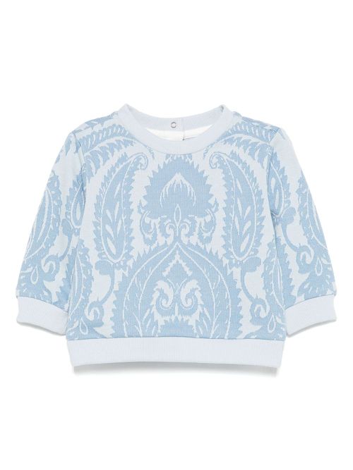 Jacquard-pattern sweatshirt - Blue