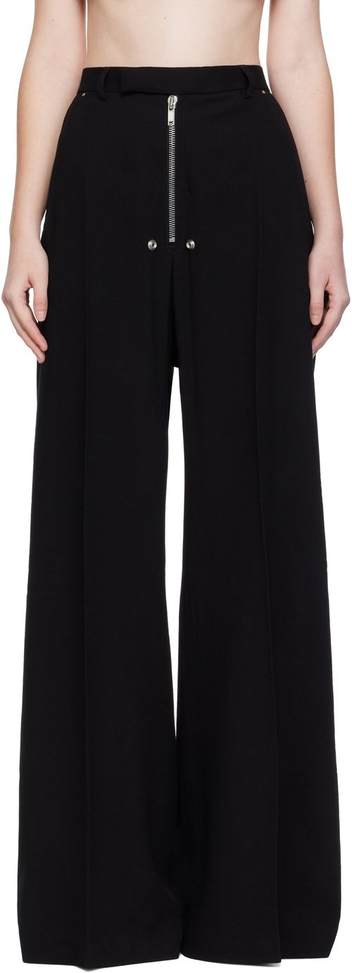 Black Concordians Tailored Wide Belas Trousers