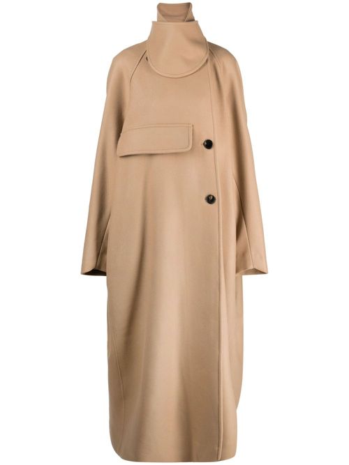 Shield off-centre coat - Neutrals