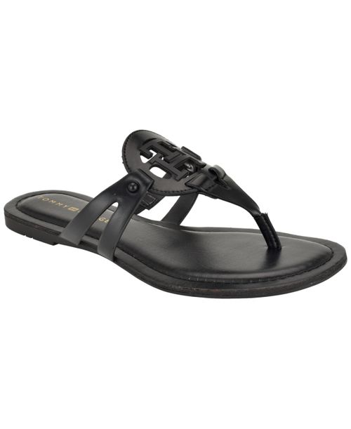 Women's Lerriz Flat Thong Sandals - Black