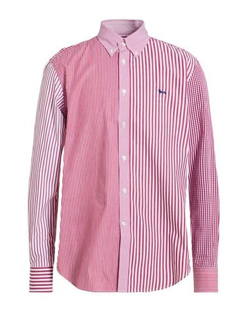 Man Shirt Burgundy Size S Cotton