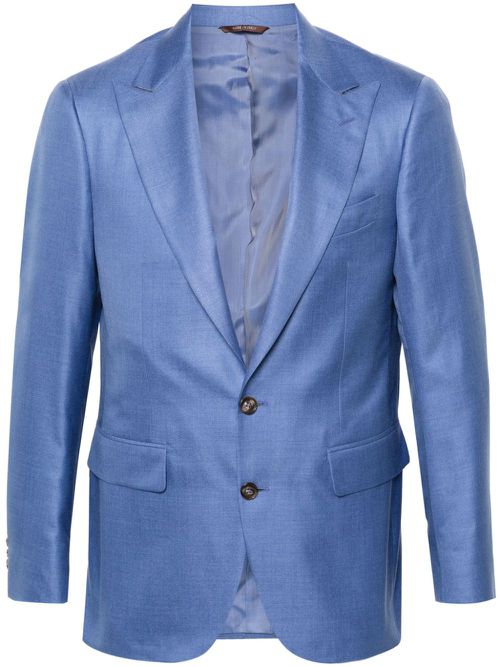 Twill mélange blazer - Blue