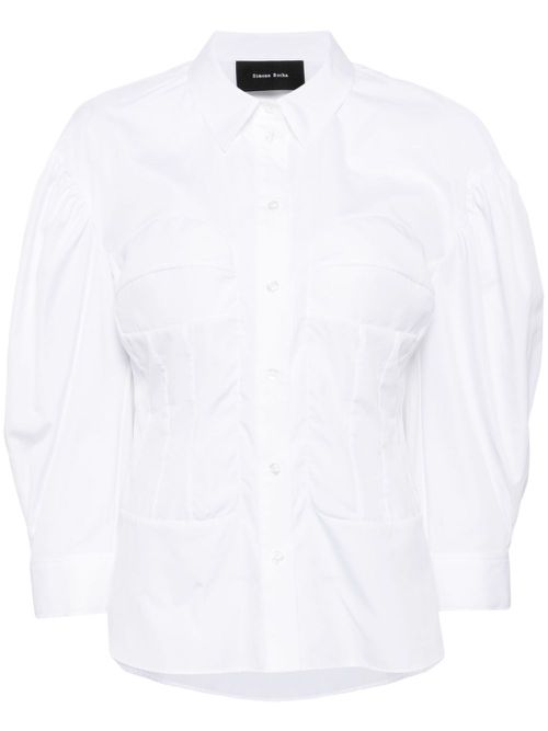 Corset seam shirt - White