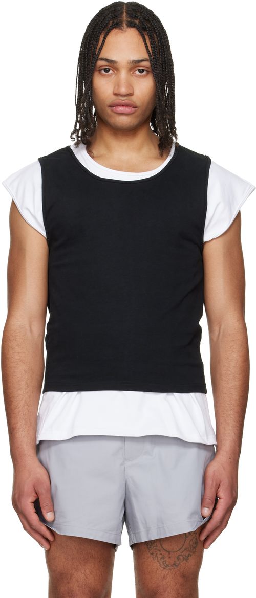 Black & White Tank-Layer T-shirt