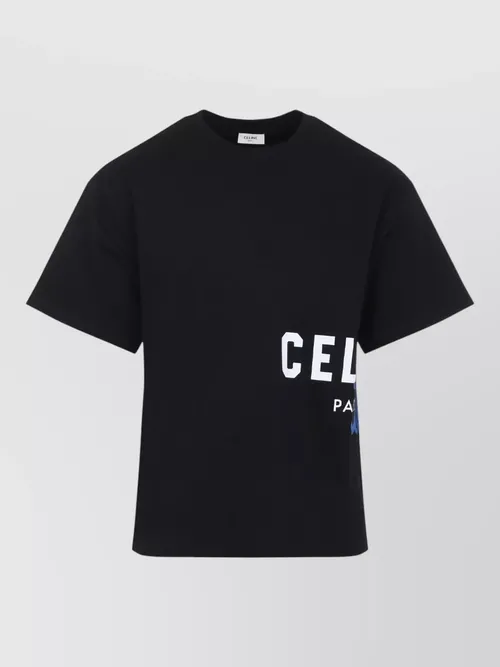 Celine - cotton relaxed-fit logo-print t-shirt