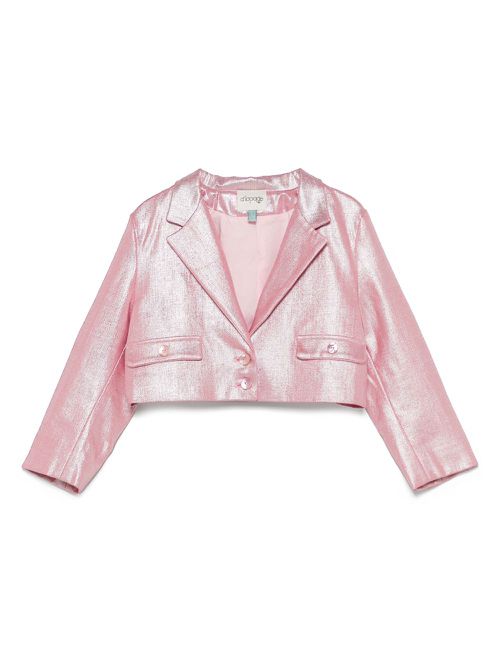 Alapage metallic-finish blazer - Pink