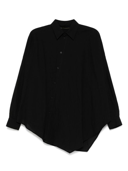 Forme D'expression asymmetric cotton shirt - Black