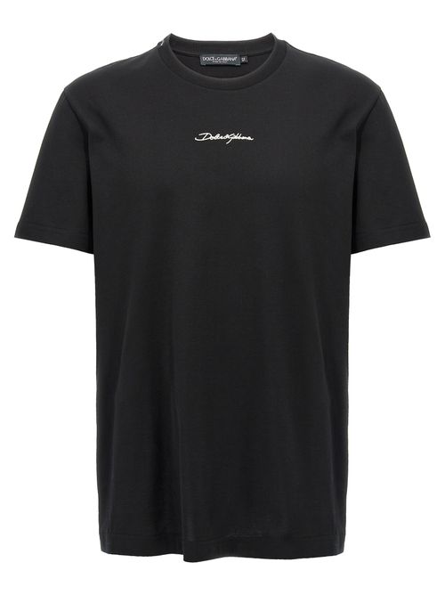 Logo-Embroidered Cotton T-Shirt — Black