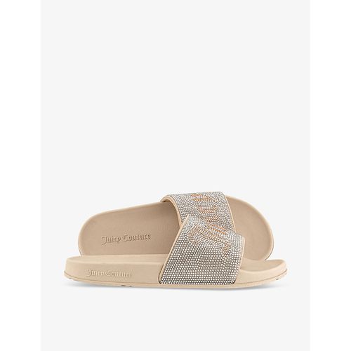 Womens Brazilian Sand Donna Diamante-embellished Rubber Sliders