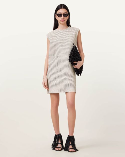 Nessa Woven Leather Mini Dress