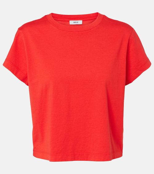 Adine cropped cotton jersey T-shirt
