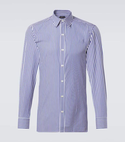 Bengal stripe cotton poplin shirt
