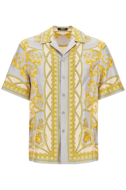 -Camicia Bowling In Seta Stampata La Coupe Des Dieux-Uomo