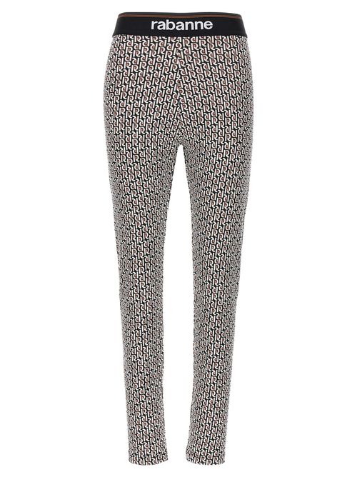 -Monogram Leggings Multicolor-Donna